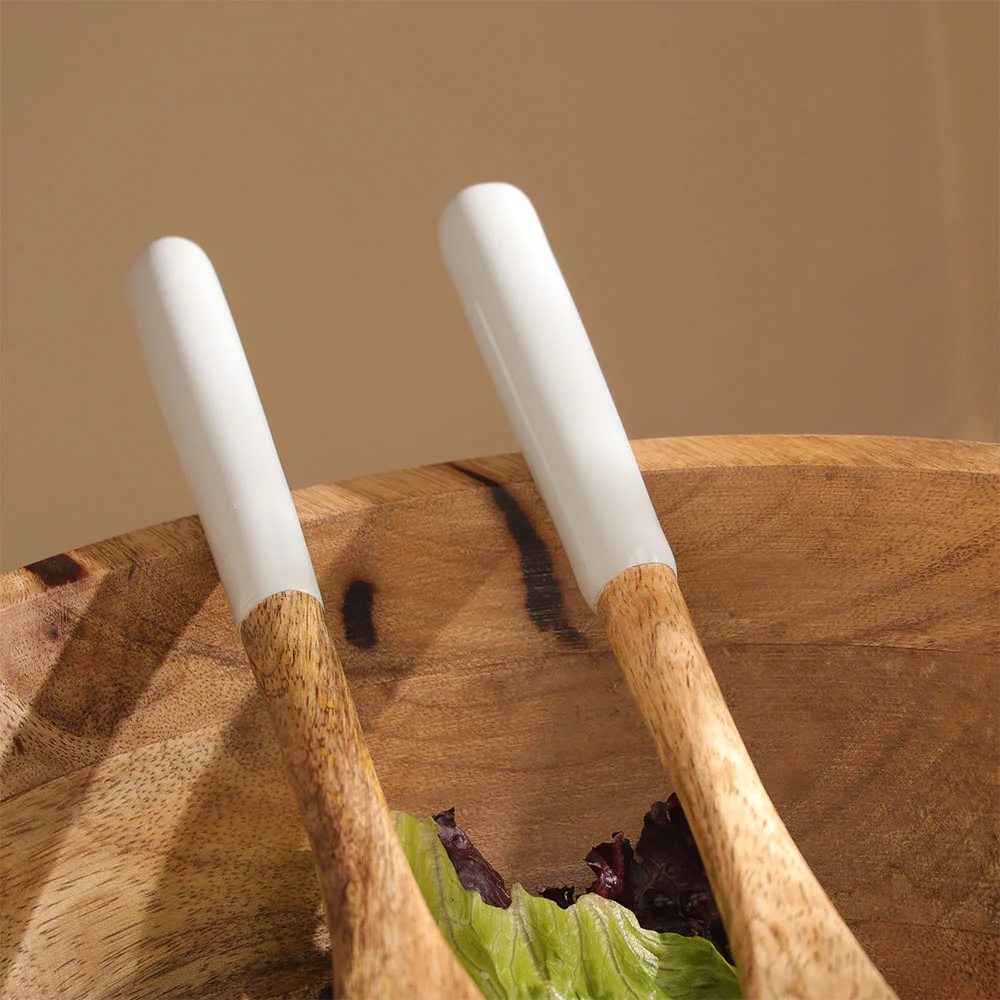 Riko Mango Wood Serving Set - Periwinkle - Image 5