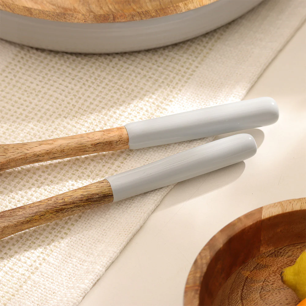 Riko Mango Wood Serving Set - Periwinkle - Image 6