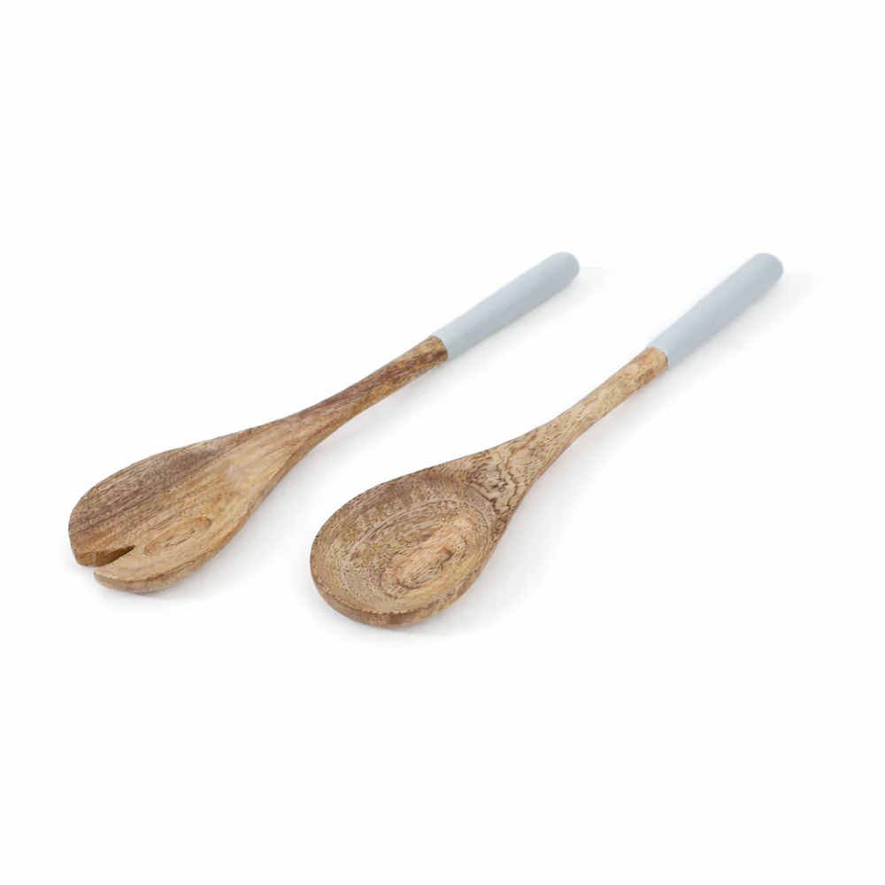 Riko Mango Wood Serving Set - Periwinkle - Image 7