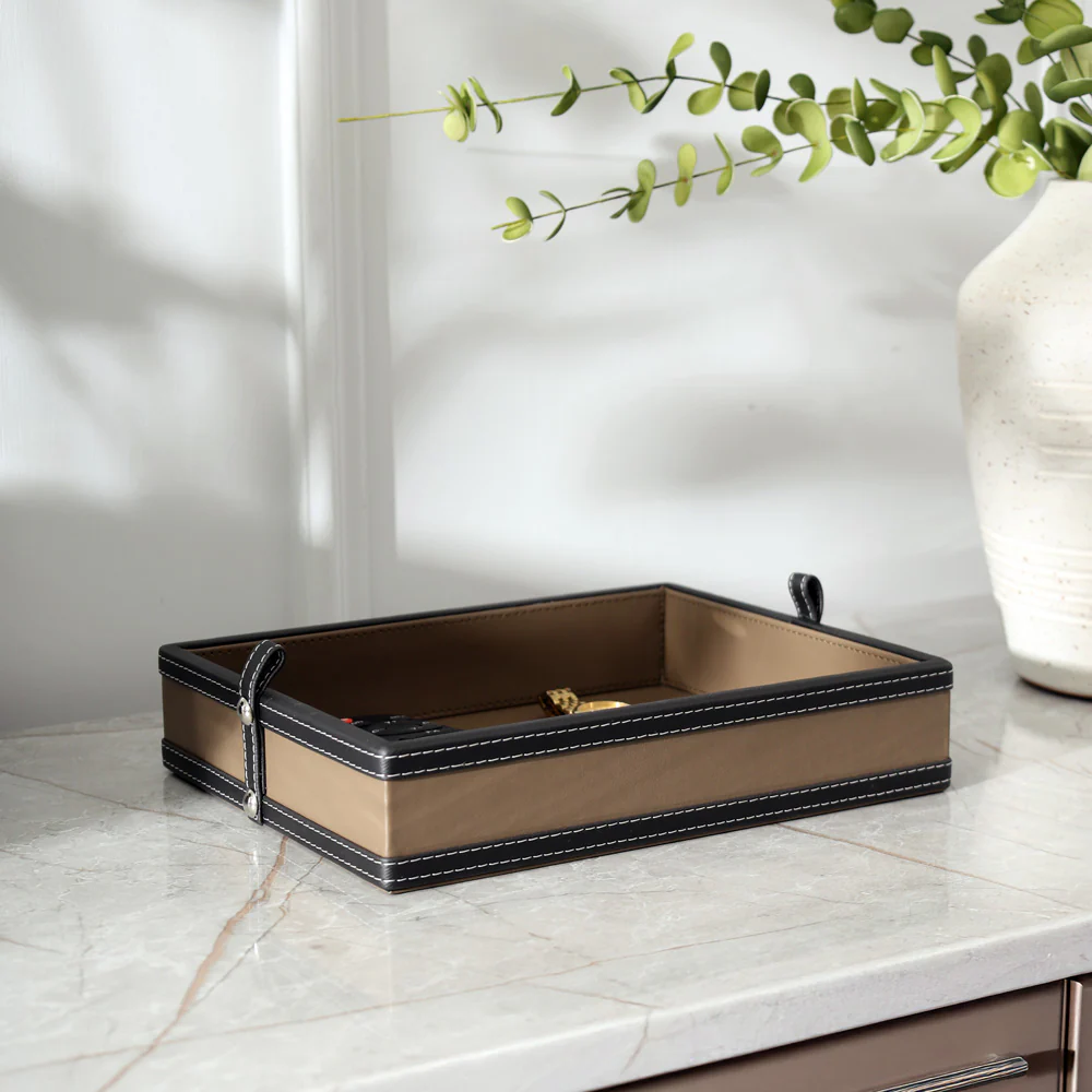 Rivet Decorative Tray Small - Cedar Black - Image 6