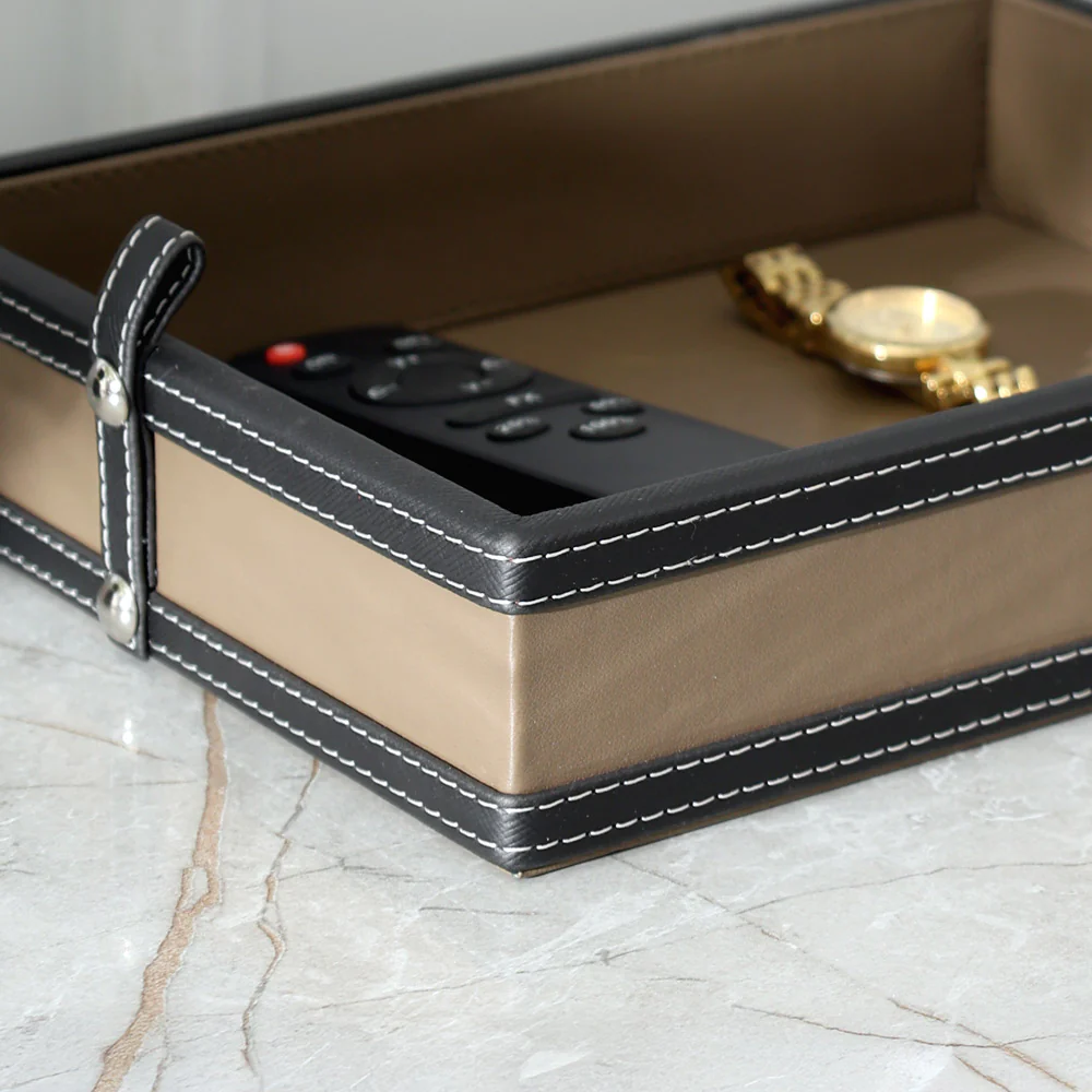 Rivet Decorative Tray Small - Cedar Black - Image 7