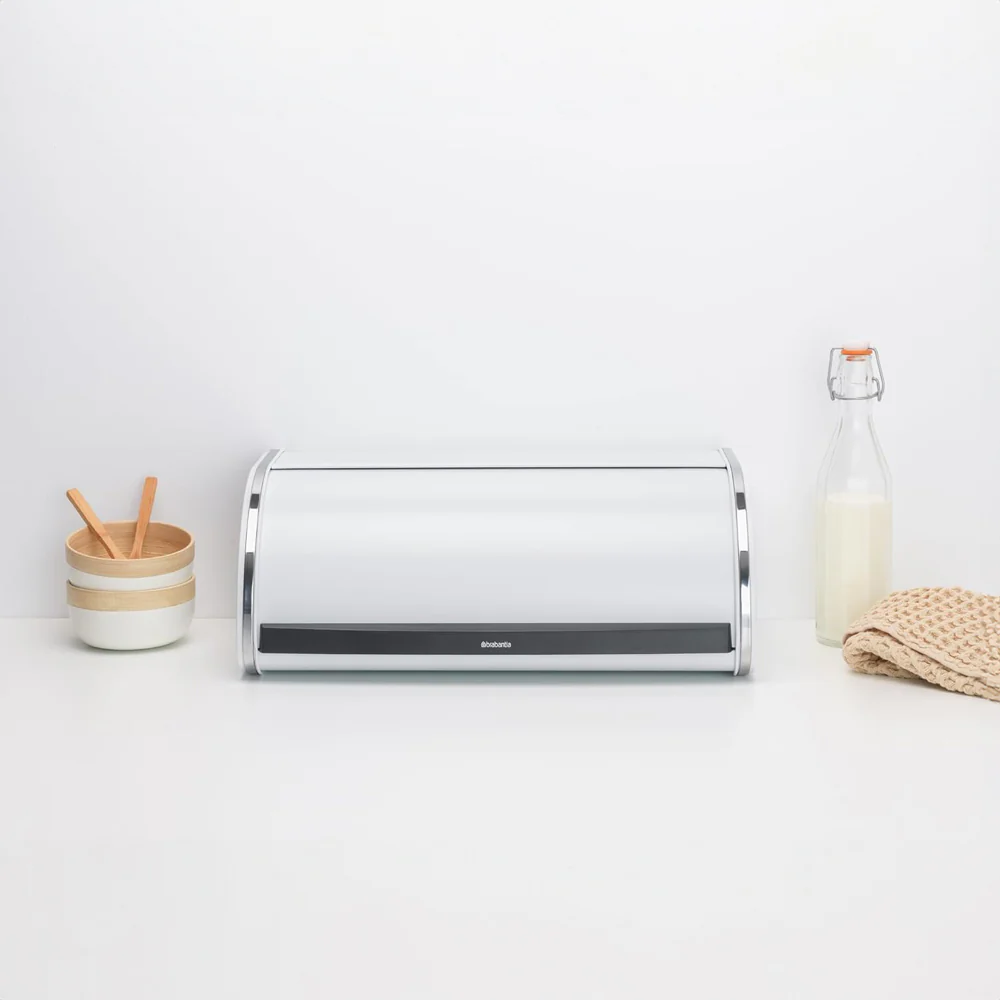 Roll Top Bread Bin Large - White - Image 5