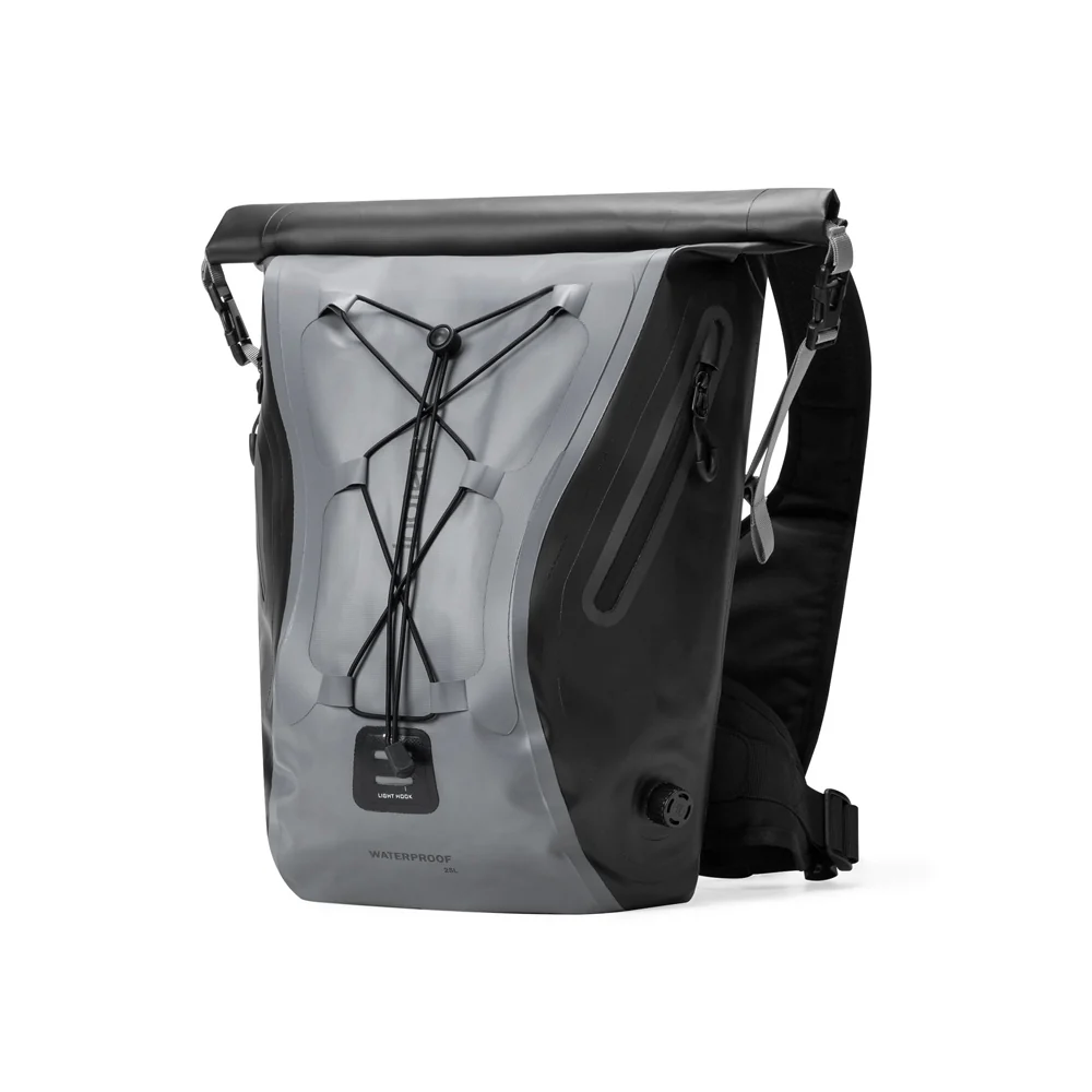 RollTop Expandable Backpack 25-30L - Grey Black - Image 3