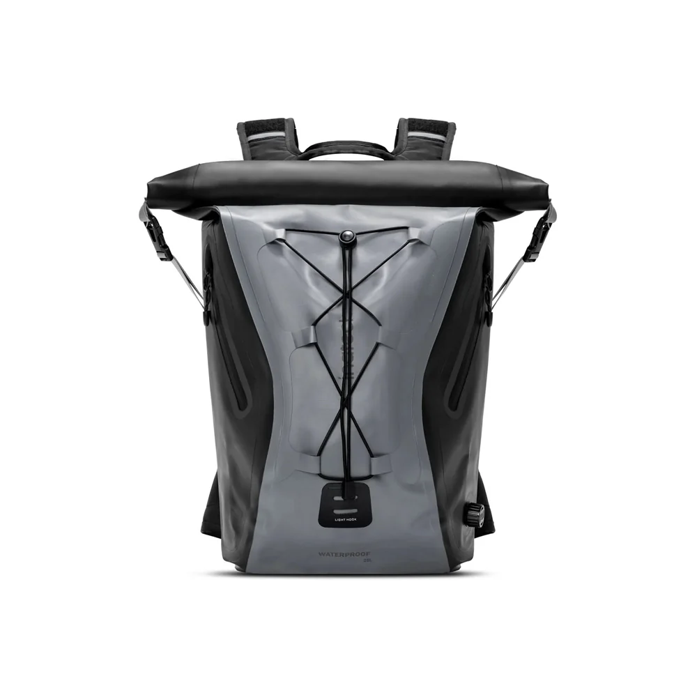 RollTop Expandable Backpack 25-30L - Grey Black - Image 8