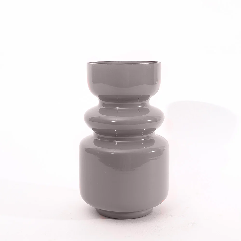 Roma Glass Vase Tall - Basalt Grey - Image 3