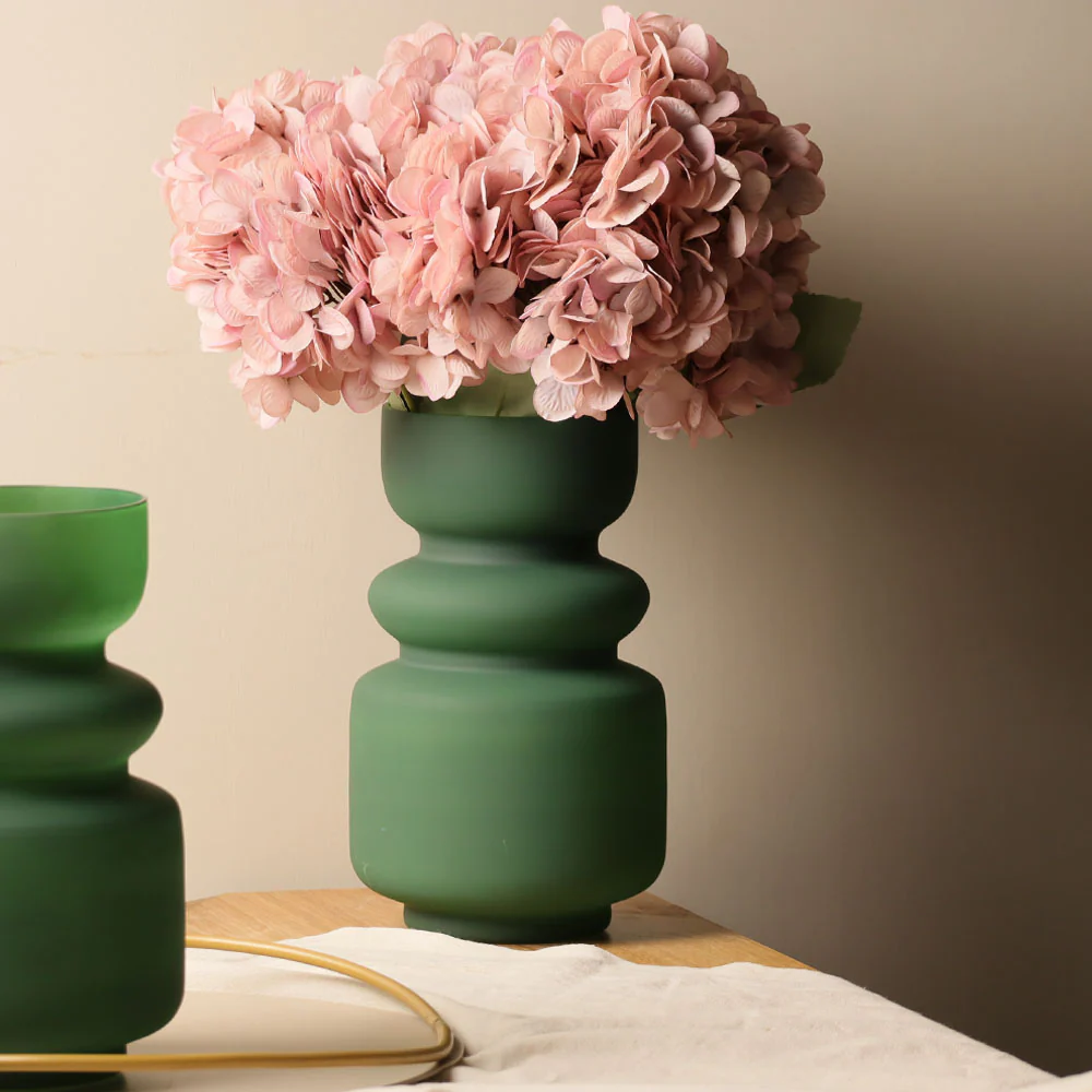 Roma Glass Vase Tall - Emerald Green - Image 2