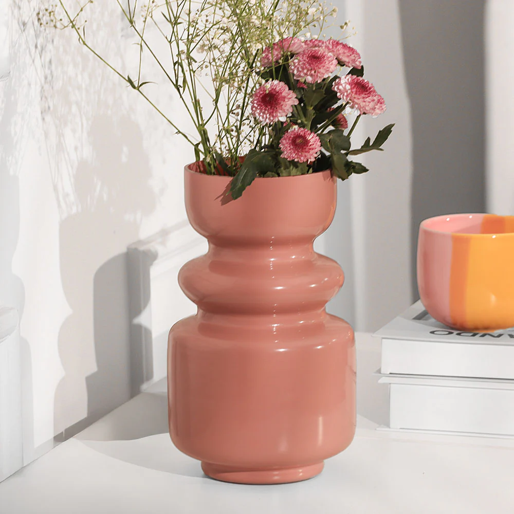 Roma Glass Vase Tall - Quartz Rose - Image 2