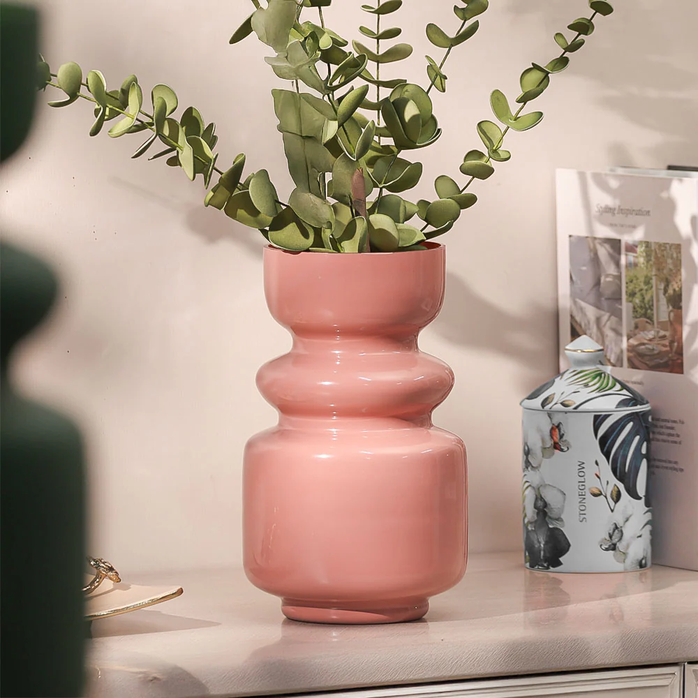 Roma Glass Vase Tall - Quartz Rose - Image 5