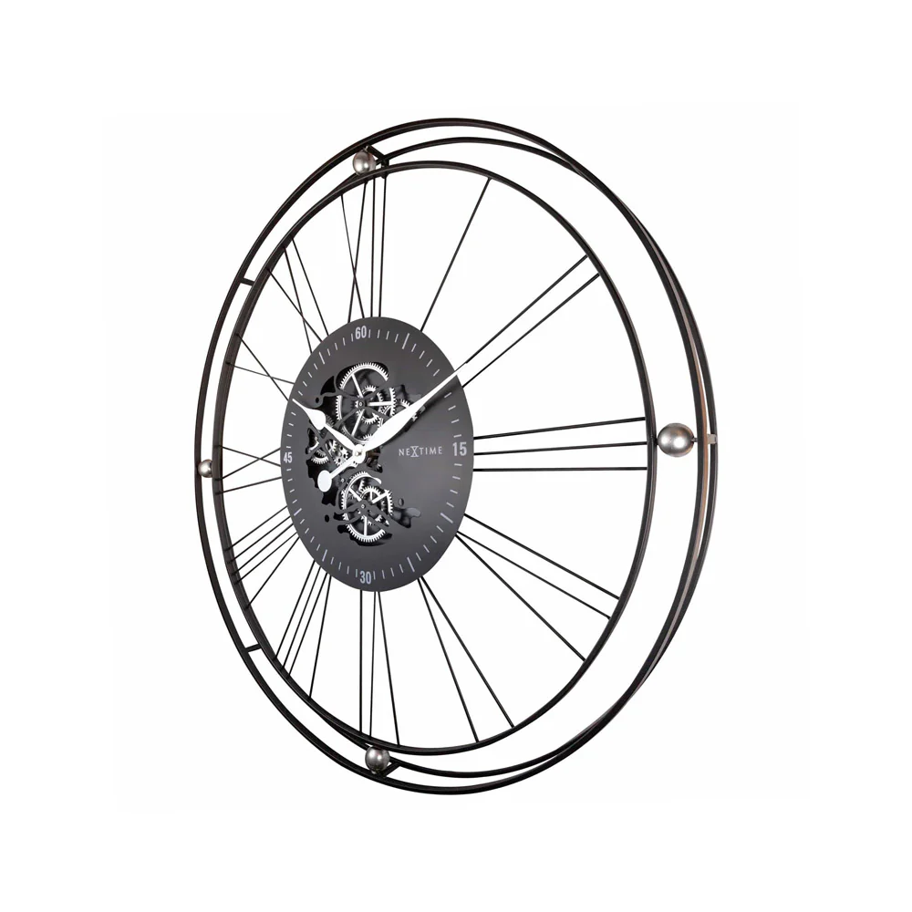 Roman Gear Wall Clock 90cm - Steel - Image 6