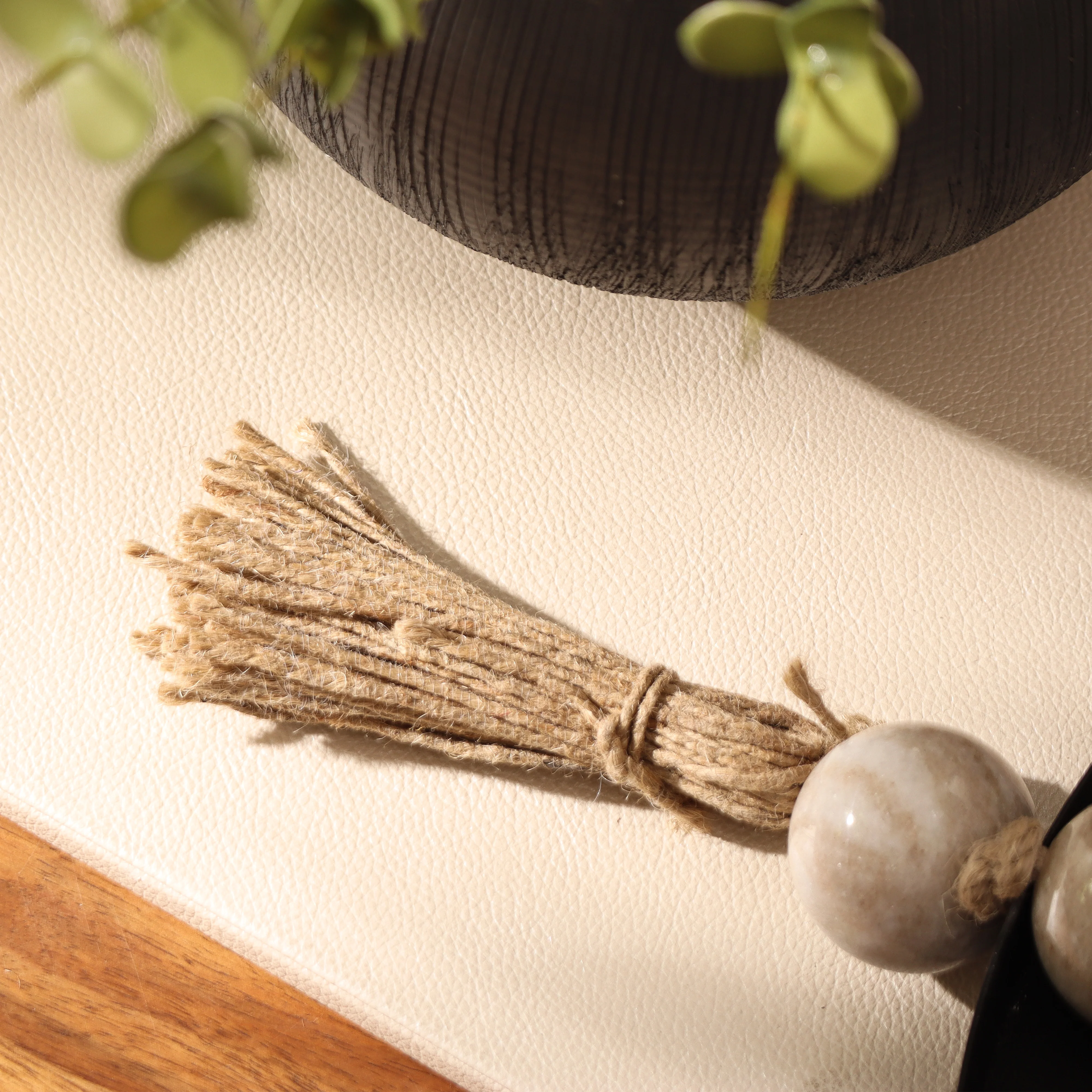 Rosario Marble Beads Sculpture  - Beige Natural - Image 5