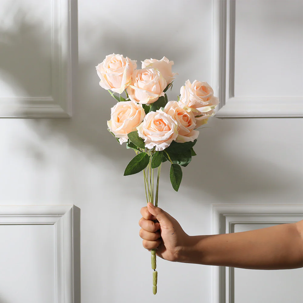 Rose Faux Bunch, Set of 2 - Peach - Image 4