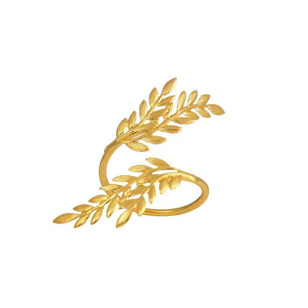 Rowan Metal Napkin Rings, Set of 6 - Gold - Image 3