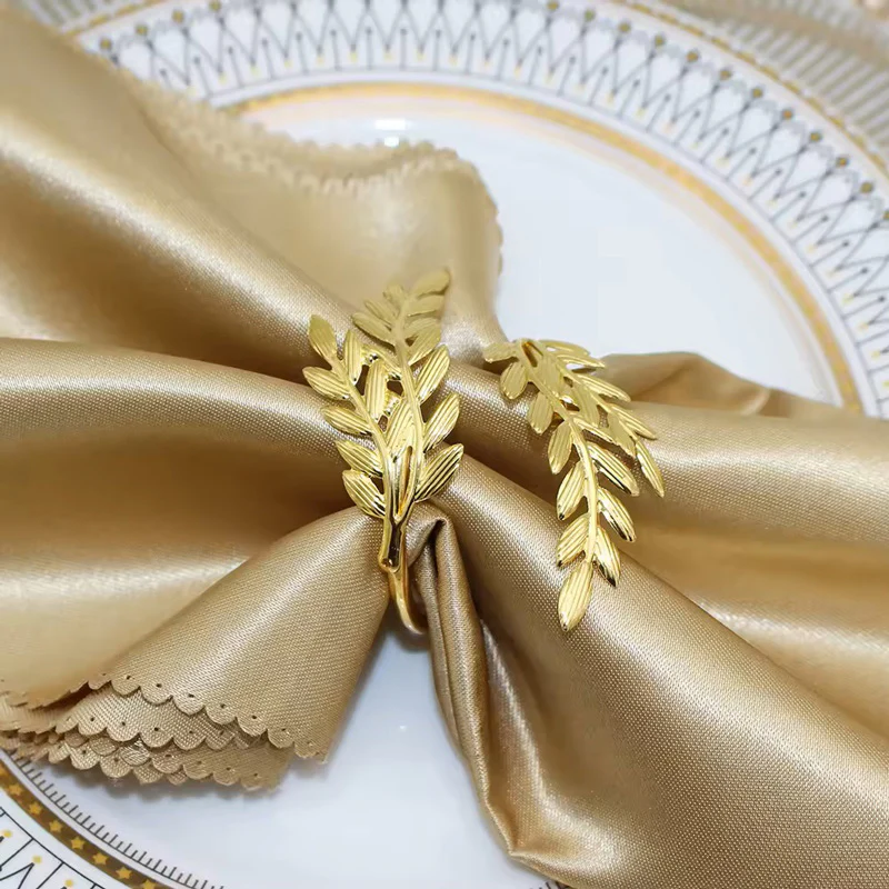 Rowan Metal Napkin Rings, Set of 6 - Gold - Image 8