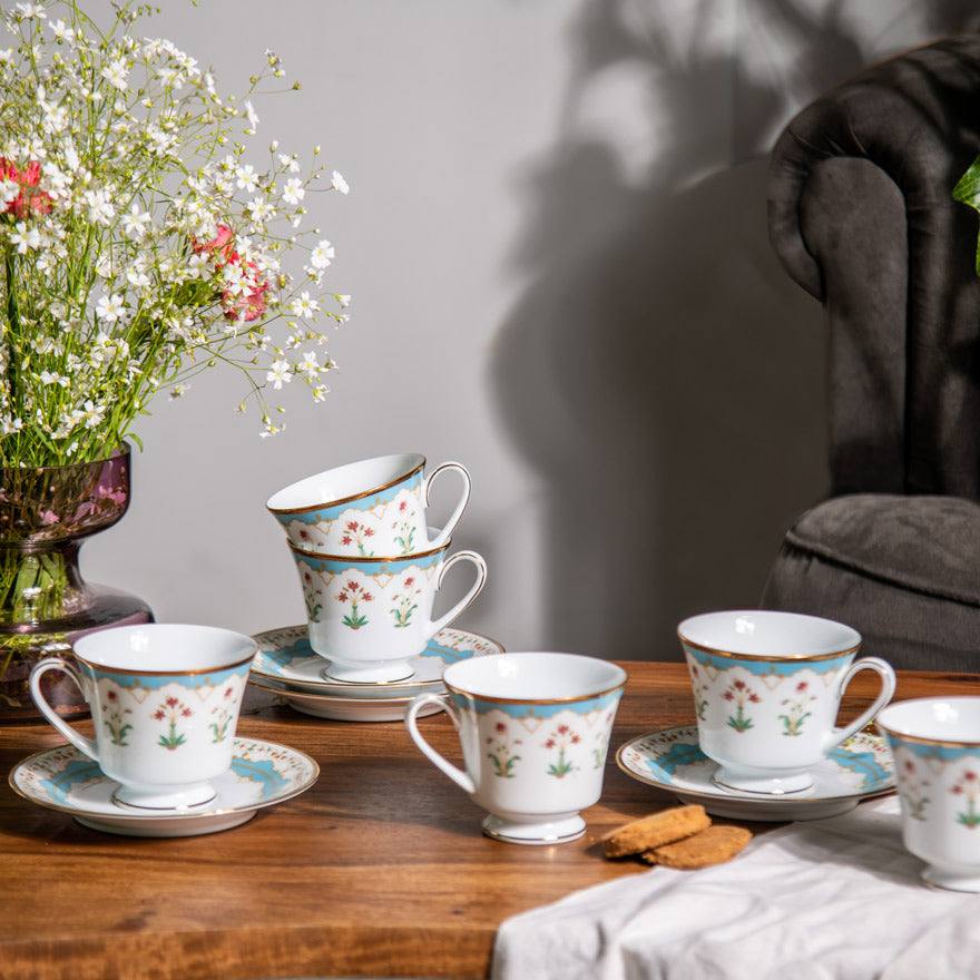 Royal Blossom 12-piece Porcelain Tea Set - Image 5
