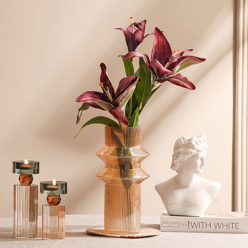 Royal Lily Faux Stem - Royal Purple - Image 2