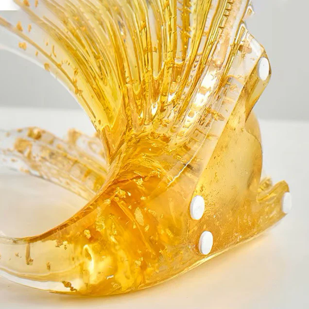 Royal Swan Sculpture - Clear Gold - Image 5