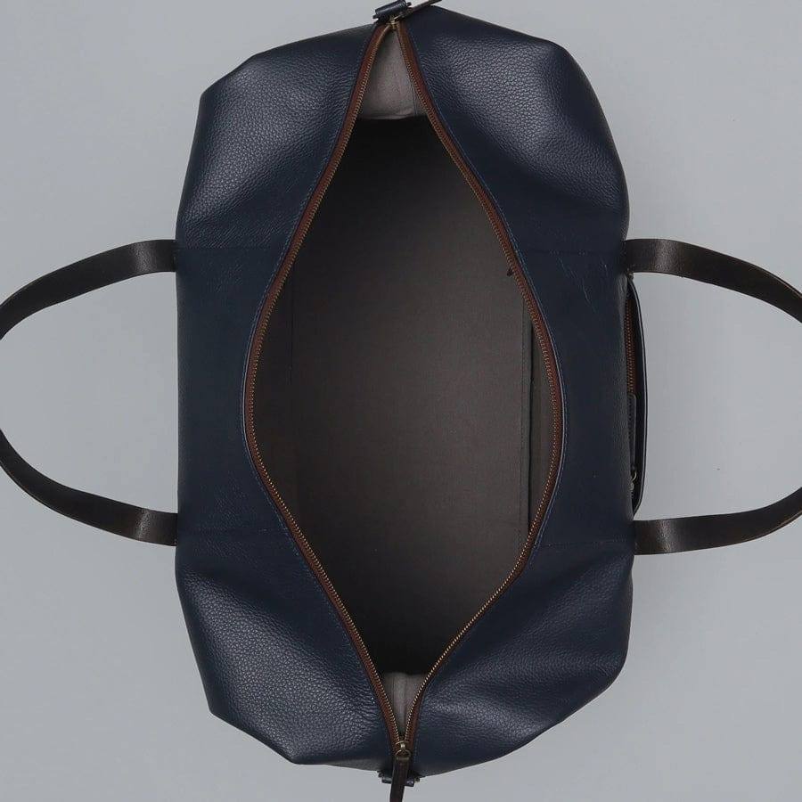 Runway Leather Travel Bag - Navy - Image 7