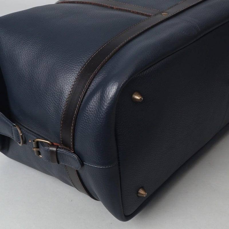 Runway Leather Travel Bag - Navy - Image 8