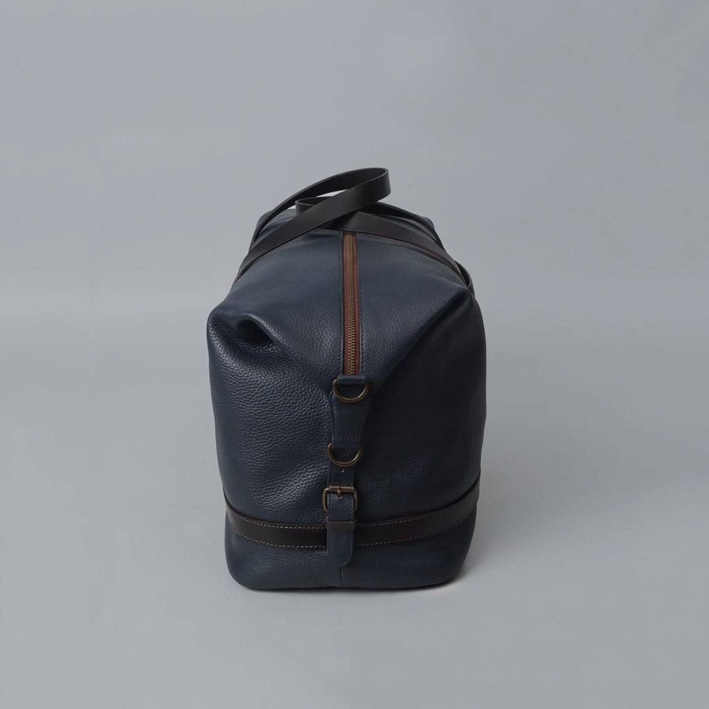 Runway Leather Travel Bag - Navy - Image 9