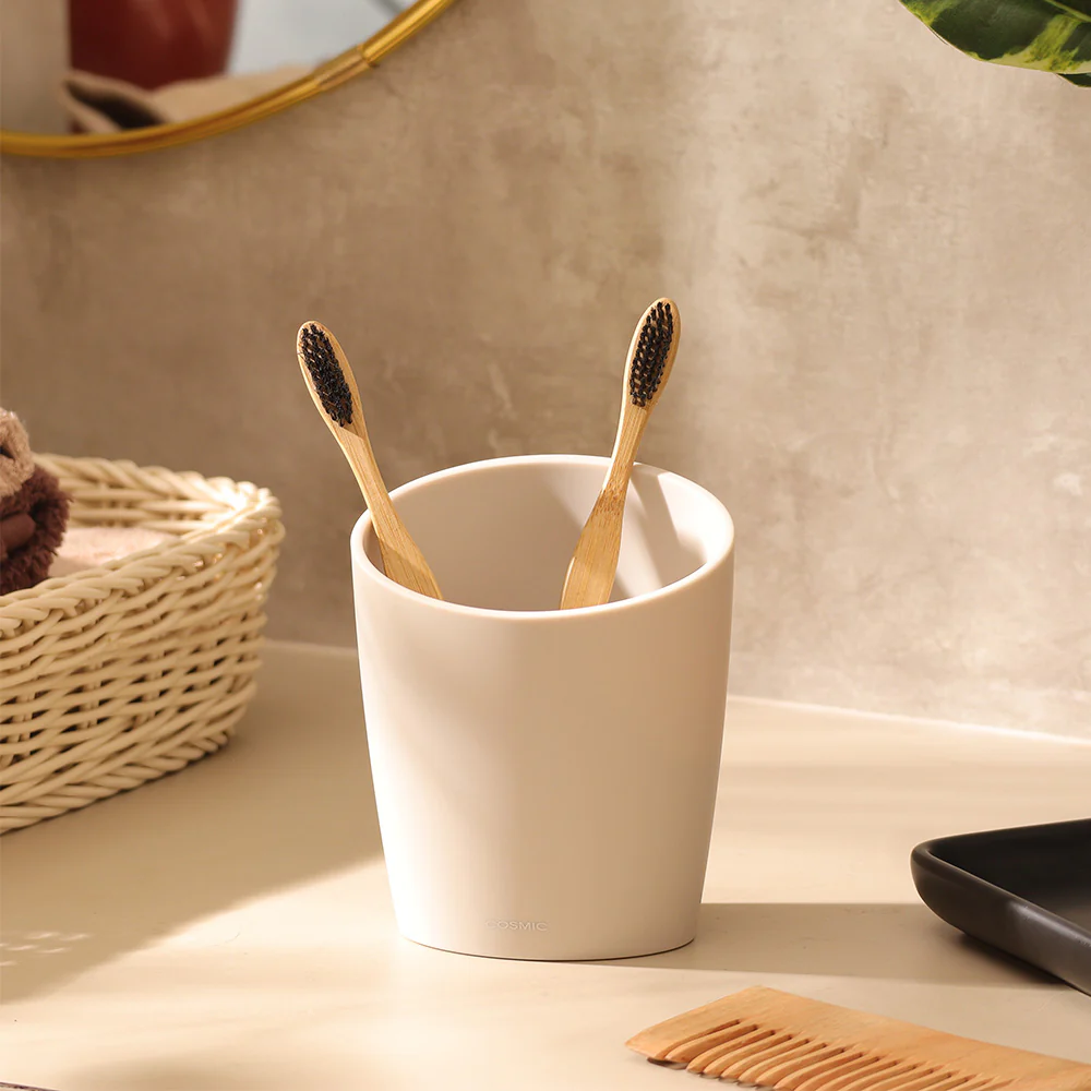 Saku Toothbrush Tumbler - Pale Sand