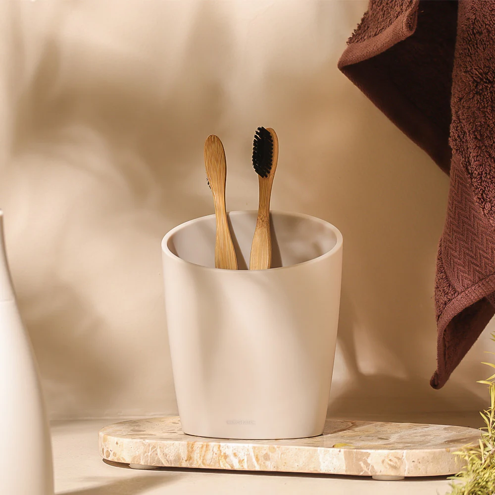 Saku Toothbrush Tumbler - Pale Sand - Image 2