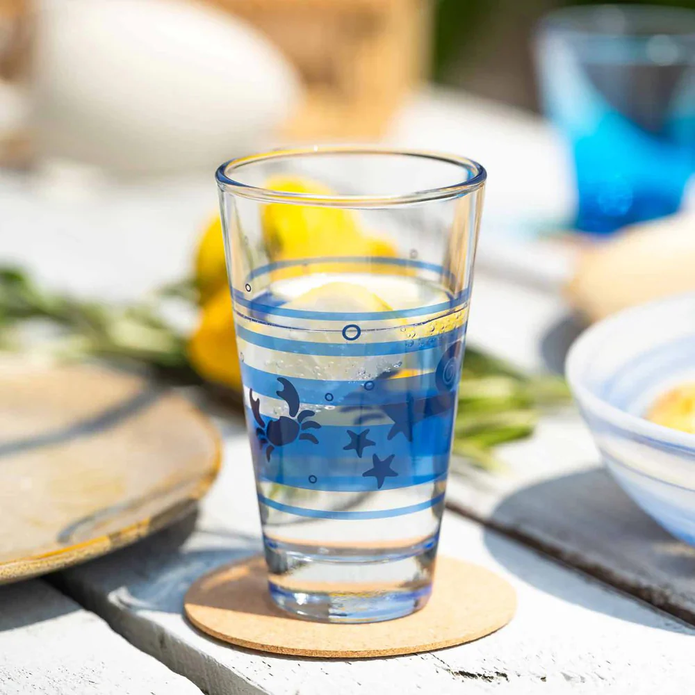 Salerno Long Drink Glasses 300ml, Set of 6 - Sea Life - Image 2