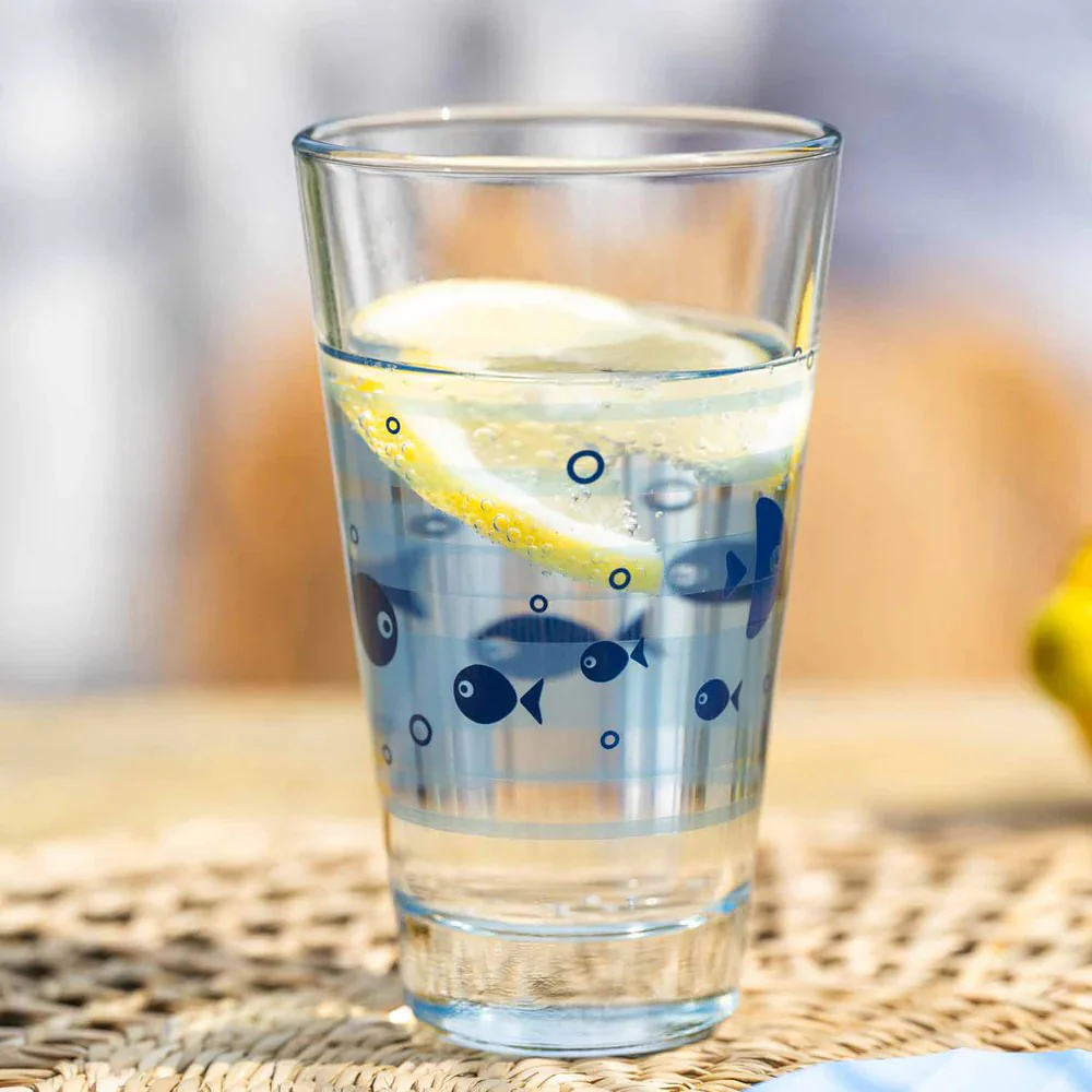 Salerno Long Drink Glasses 300ml, Set of 6 - Sea Life - Image 5