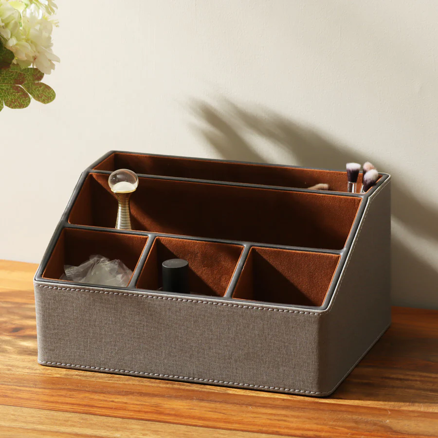 Salle Desk Organiser - Patterned Grey - Image 2