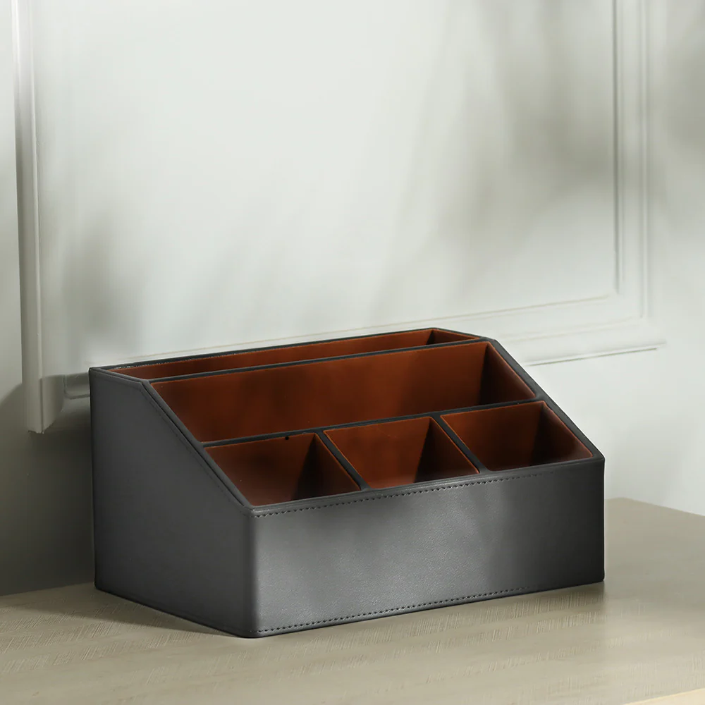 Salle Desk Organiser - Patterned Grey - Image 4
