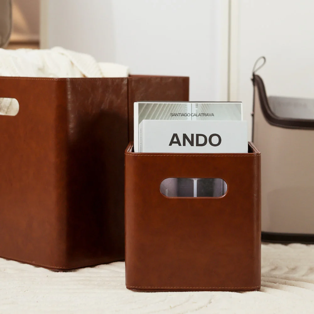 Salle Square Storage Bins, Set of 2 - Auburn - Image 11