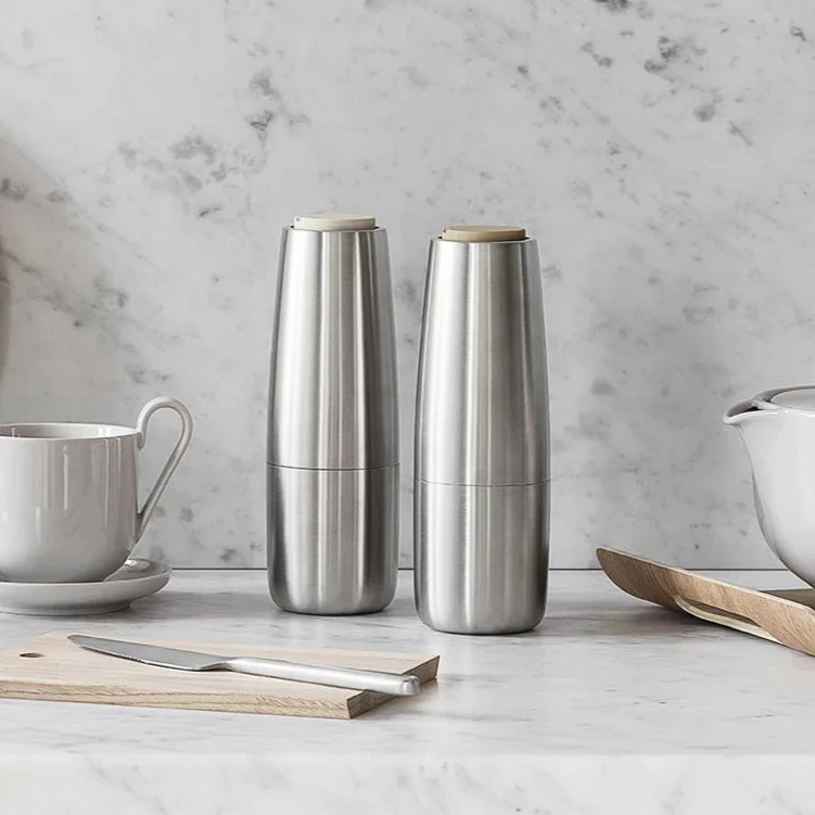 Salpi Salt & Pepper Mills - Matt Stainless Steel