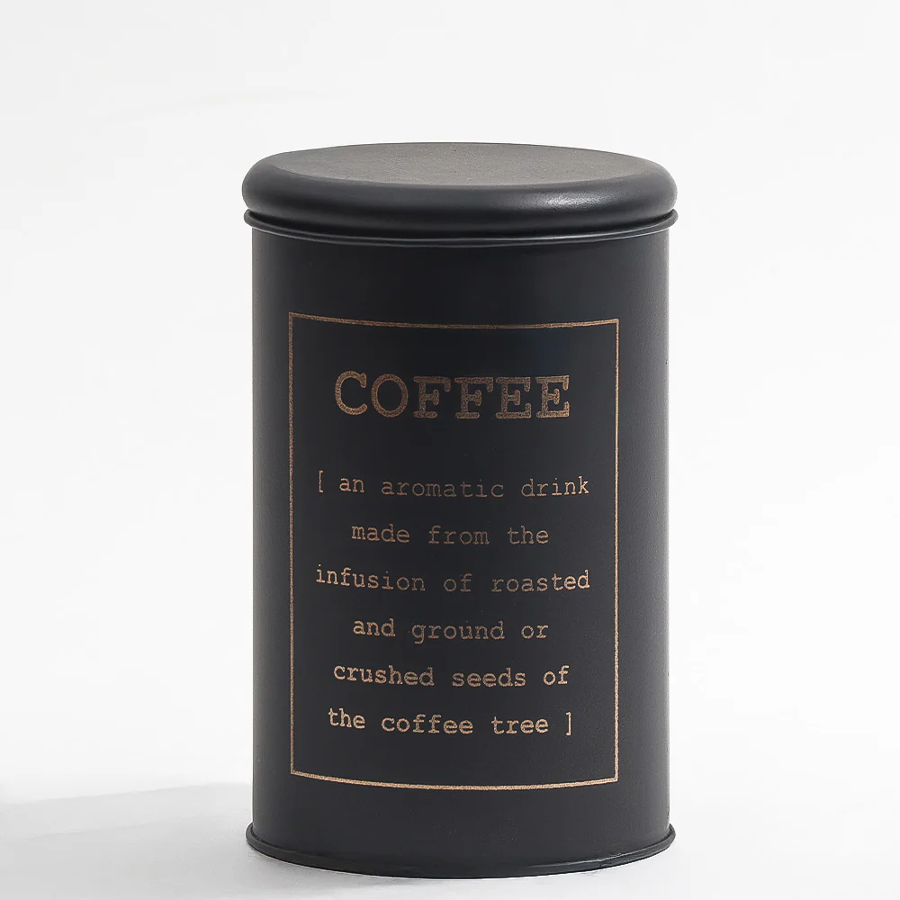 Sando Metal Coffee Storage Jar - Black Gold - Image 3