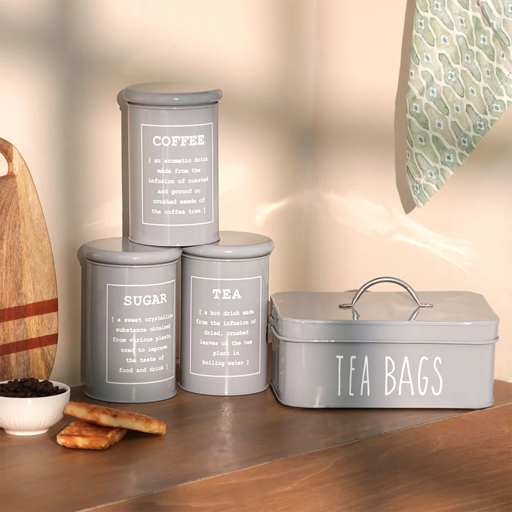 Sando Metal Coffee Storage Jar - Grey - Image 4