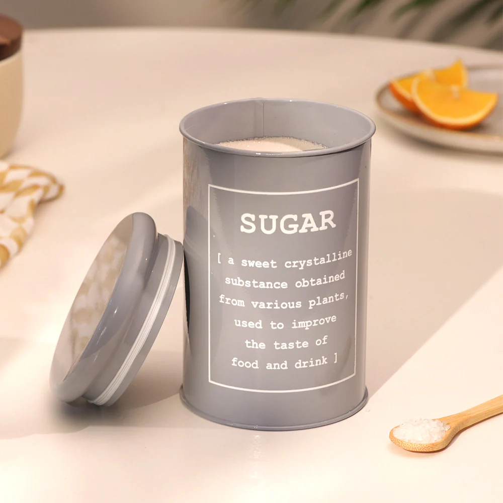 Sando Metal Sugar Storage Jar - Grey - Image 2