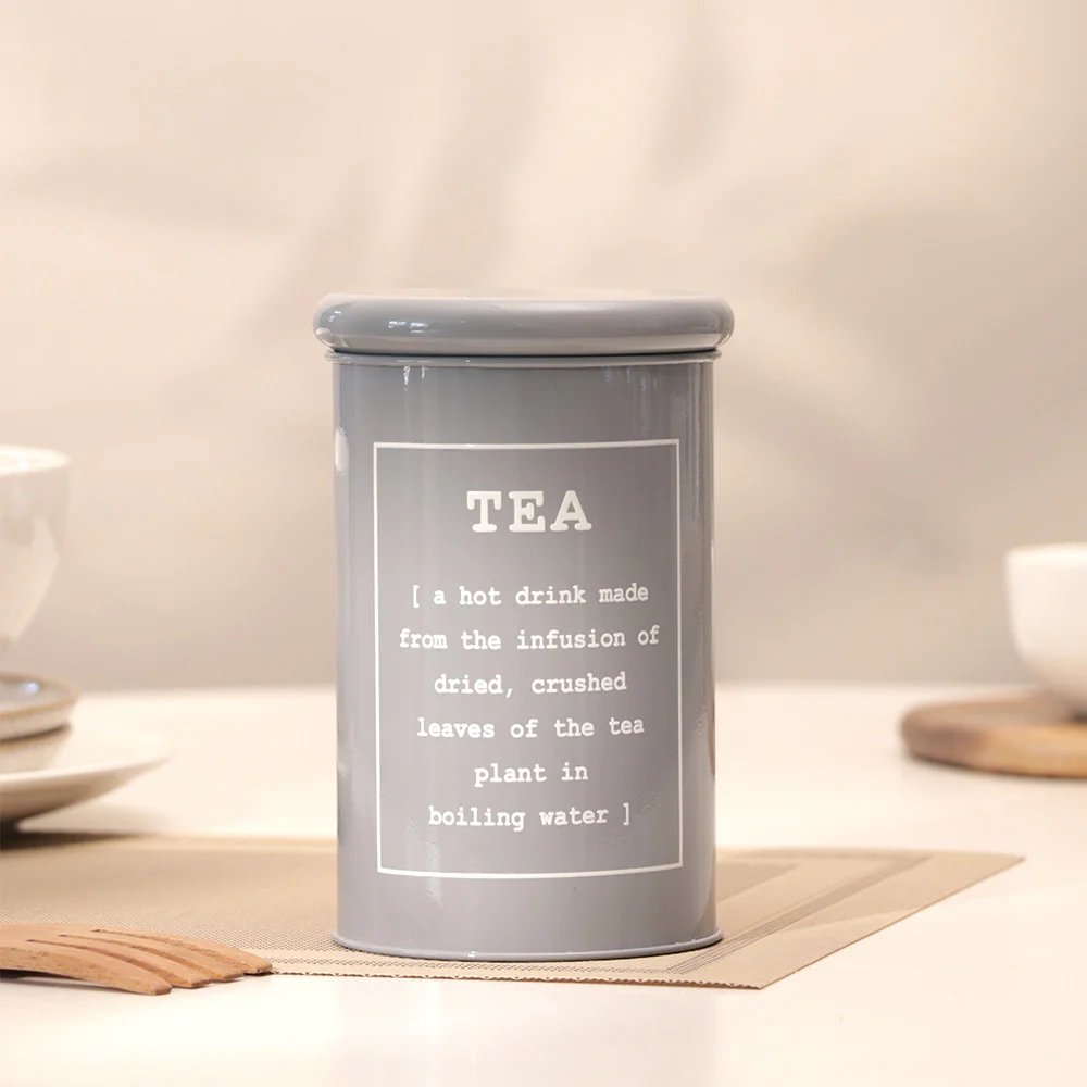 Sando Metal Tea Storage Jar - Grey