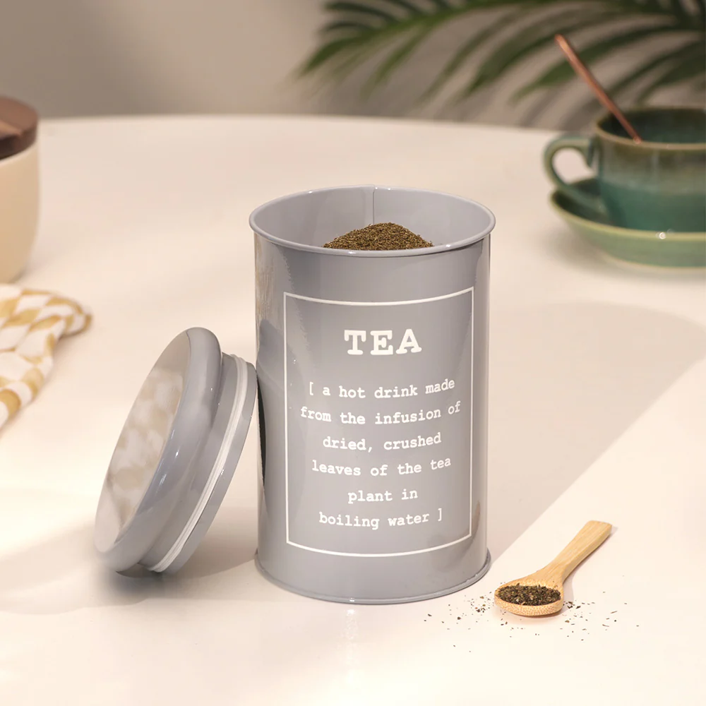 Sando Metal Tea Storage Jar - Grey - Image 2
