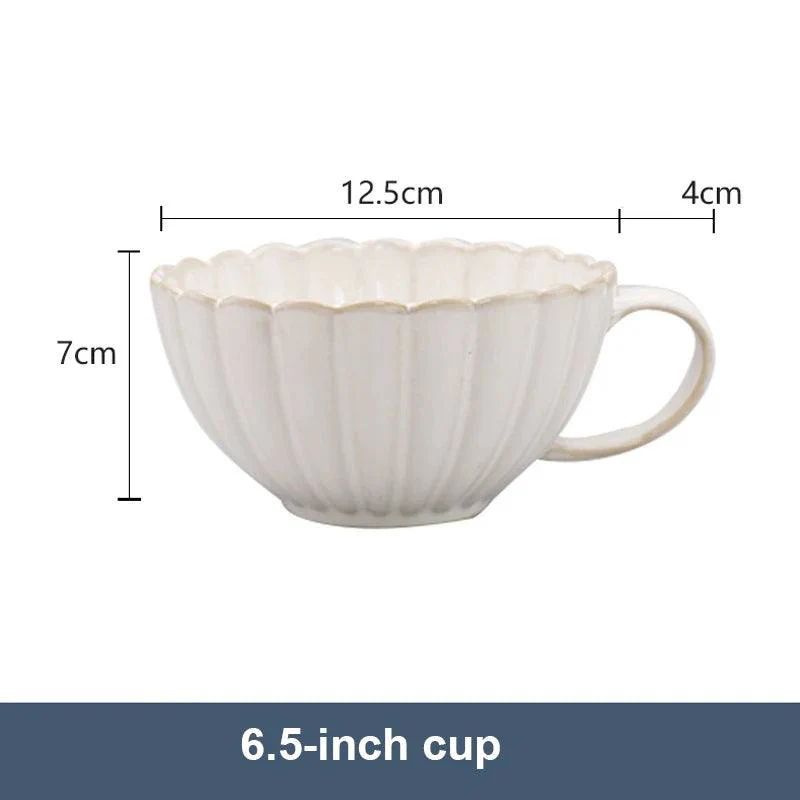 Scallop Cup With Saucer - Ivory - Image 6