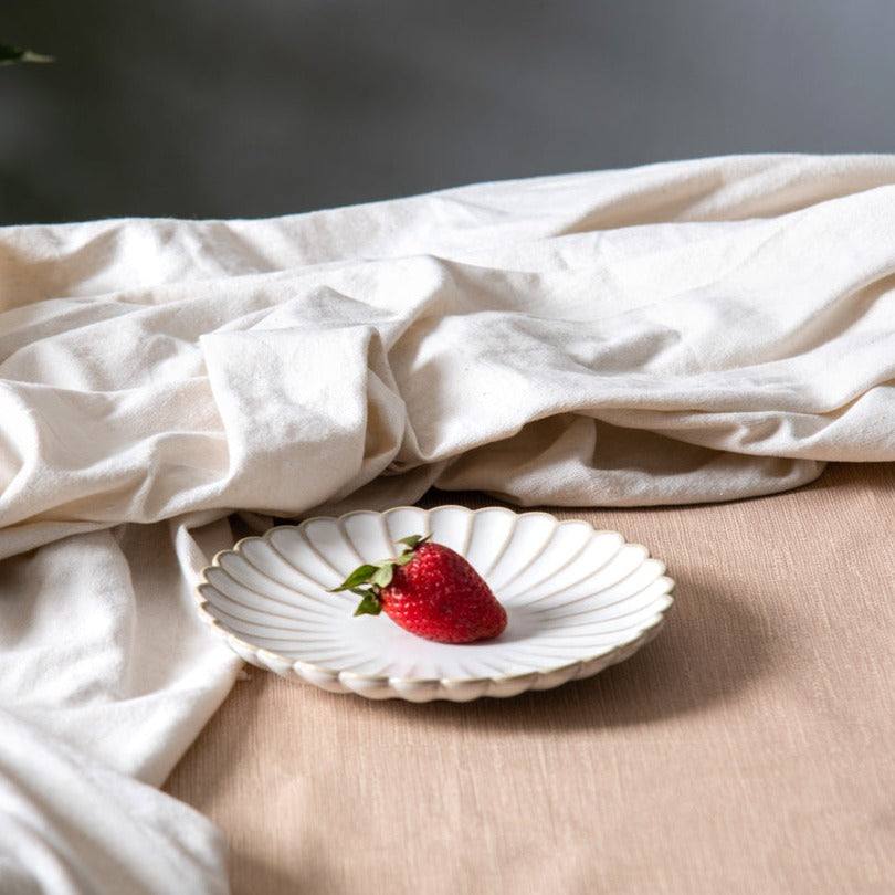 Scallop Dessert Plate - Ivory - Image 2