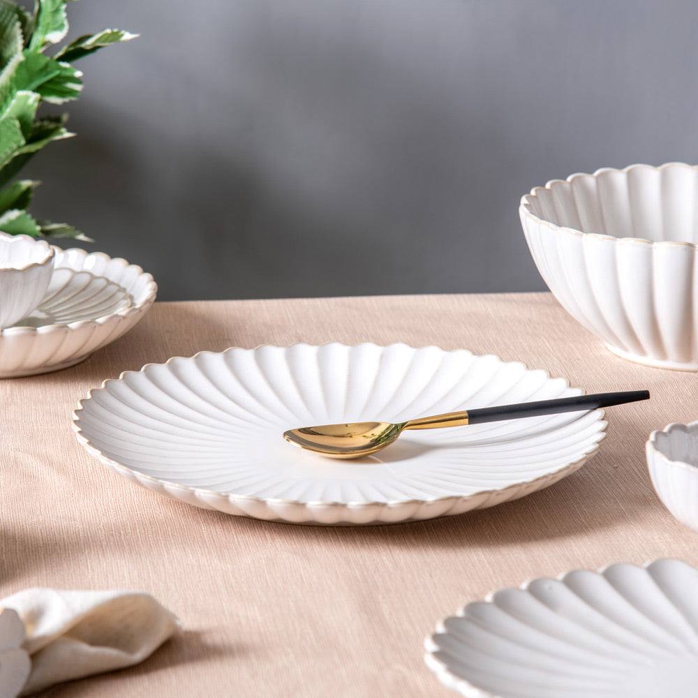 Scallop Dinner Plate - Ivory - Image 4