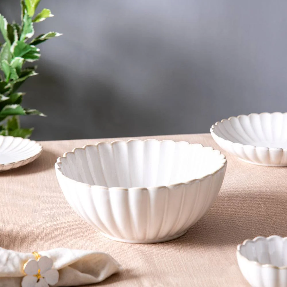 Scallop Large Bowl - Ivory - Image 4