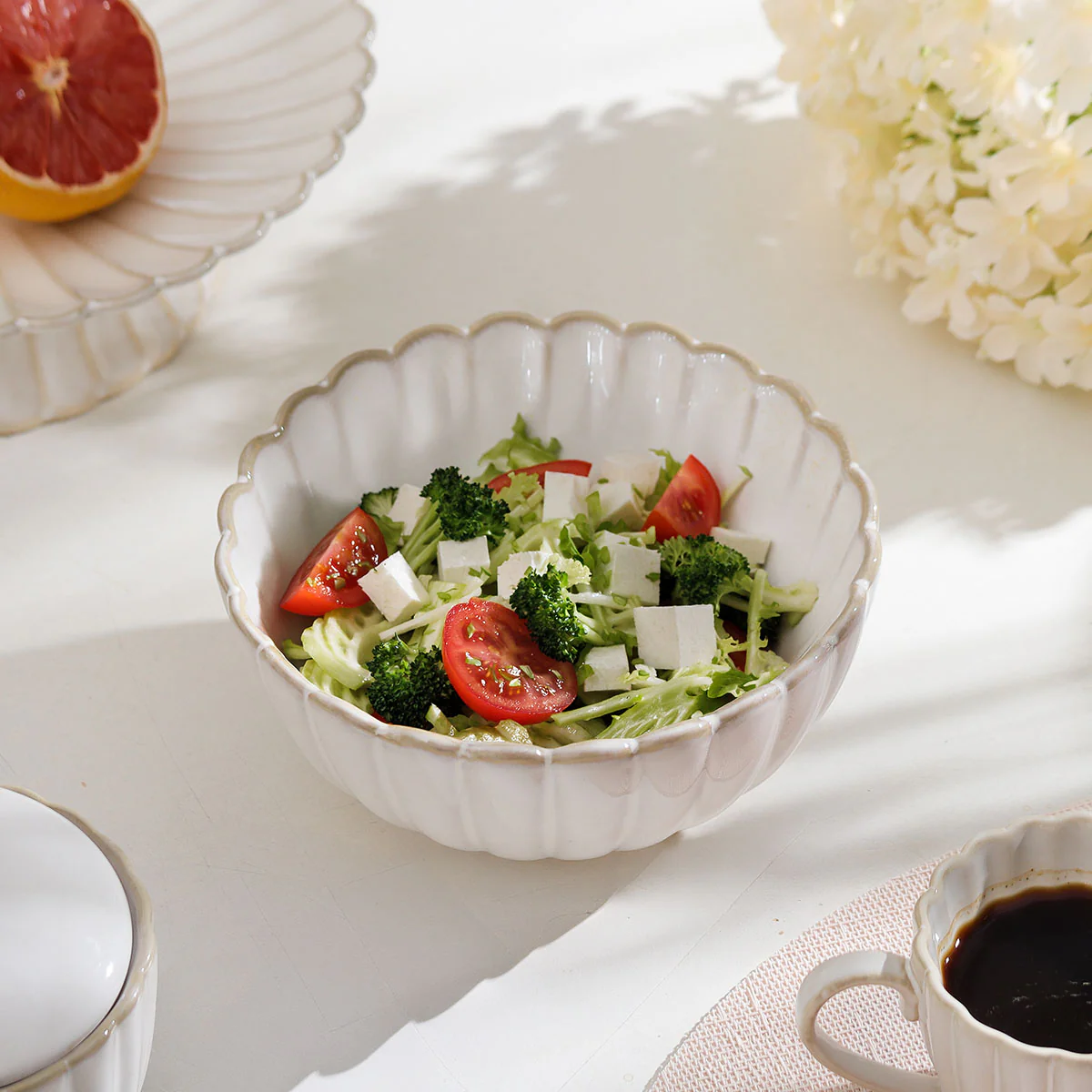 Scallop Medium Bowl - Ivory - Image 3