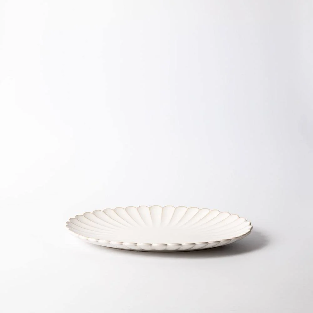 Scallop Oval Plate - Ivory - Image 2