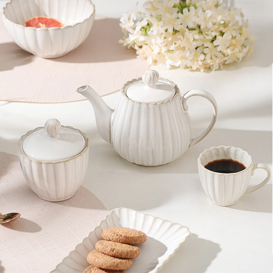 Scallop Sugar Jar - Ivory - Image 5