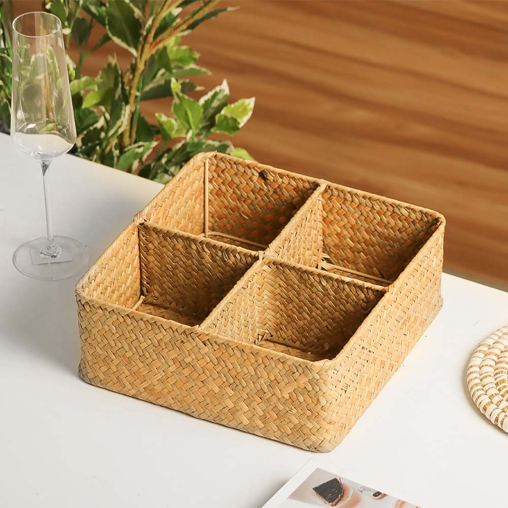 Seagrass Square Sectioned Organiser - Natural - Image 2