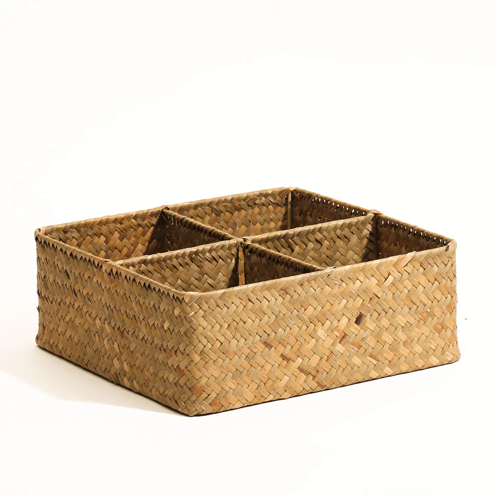 Seagrass Square Sectioned Organiser - Natural - Image 3