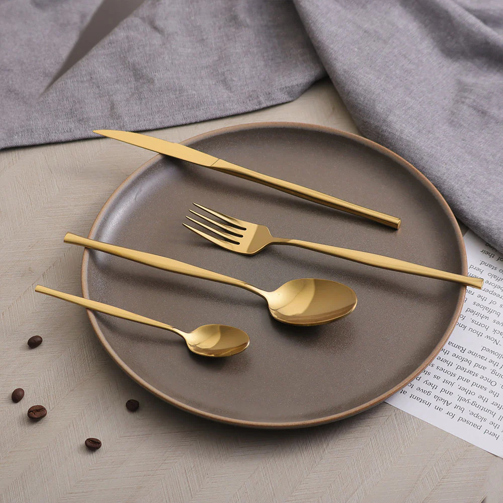 Sear 24-Piece Cutlery Set - Gold - Image 3