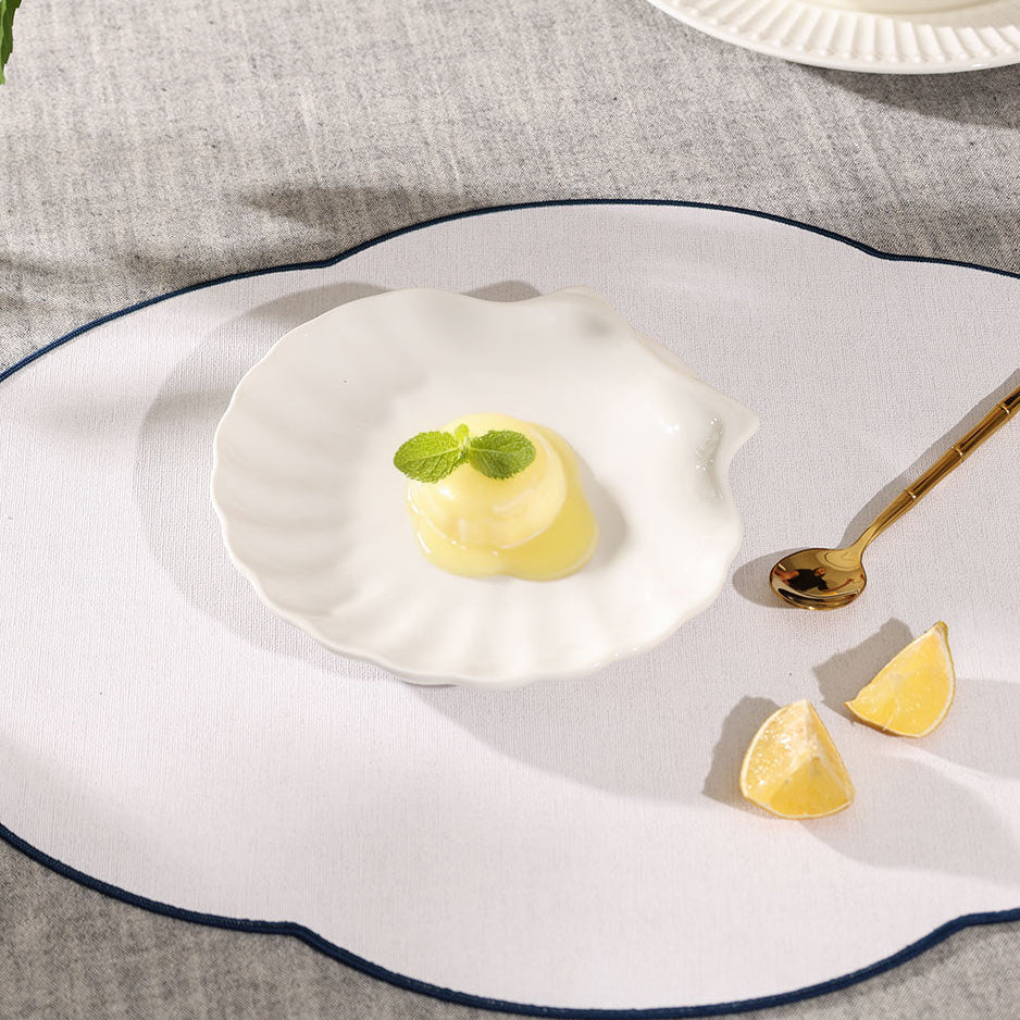 Seashell Porcelain Small Plate - White - Image 3
