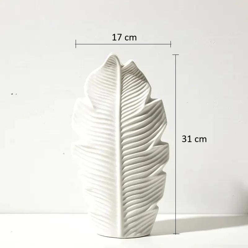 Serrate Ceramic Slim Vase Large - White - Image 6
