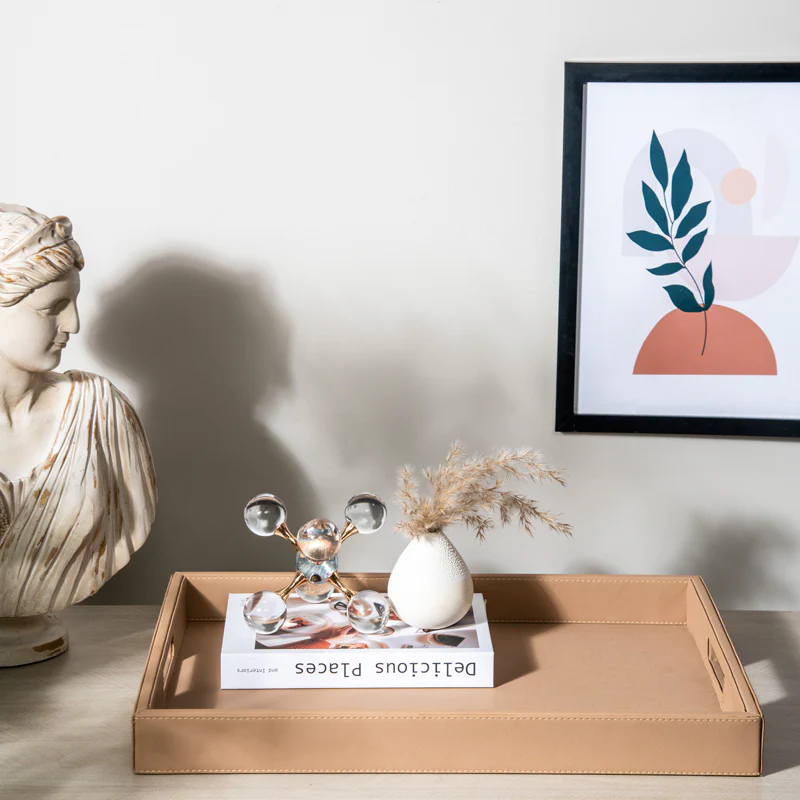 Shalom Decorative Tray Large - Beige - Image 4