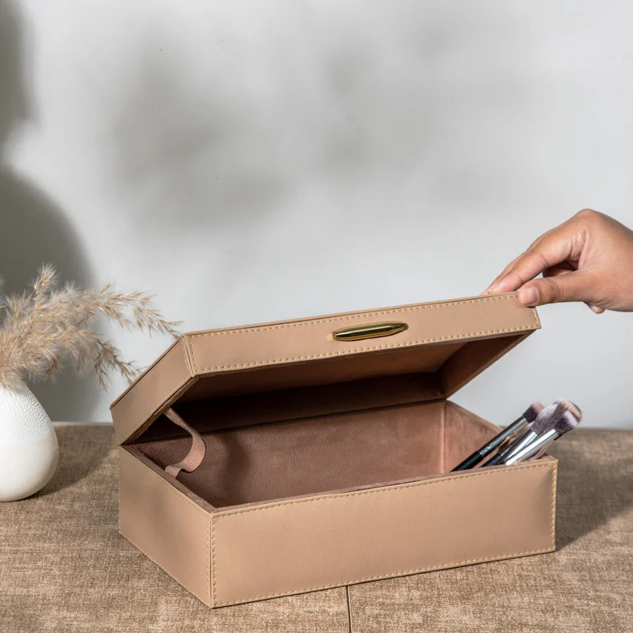 Shalom Rectangular Storage Box - Beige - Image 5